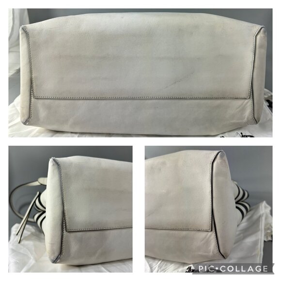 Authentic Coach # 30354 Broug BR Stripe Black/White Leather Sachel/Shoulder Bag - Picture 14 of 14